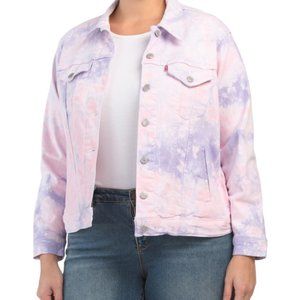 🎉HP🎉 Levi's Plus Ex-Boyfriend Tie-Dye Trucker Jacket